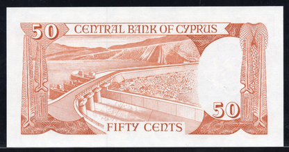 Cyprus P# 52 1988 Central Bank of Cyprus 50 Sent