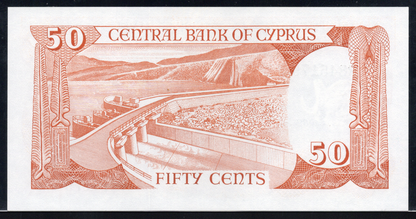 Cyprus P# 52 1989 Central Bank of Cyprus 50 Sent