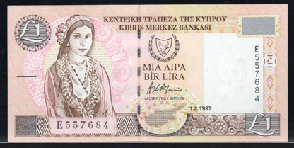 Cyprus P# 52 1997 Central Bank of Cyprus 1 Pound