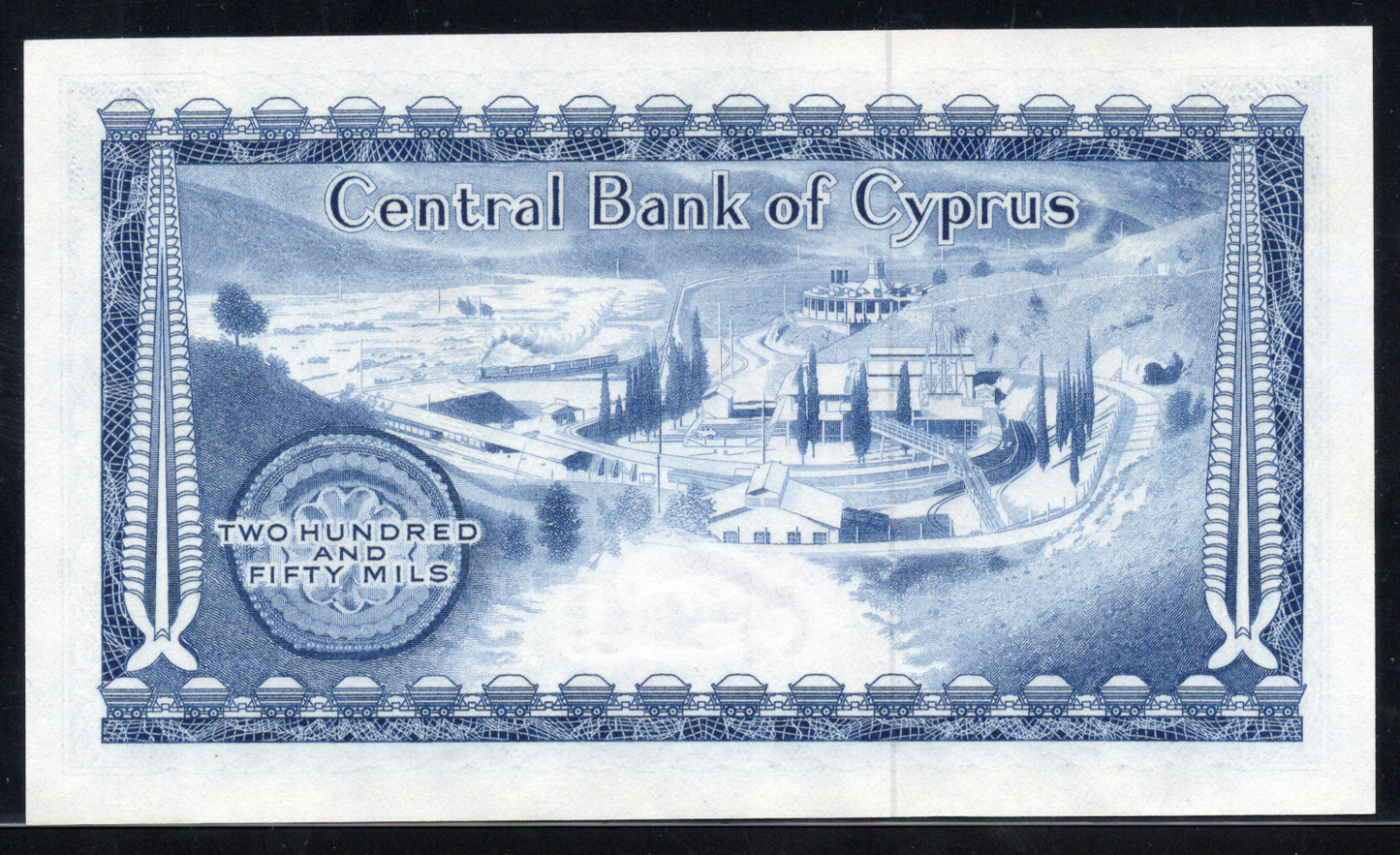 Cyprus P# 41b 1974 Central Bank of Cyprus 250 Mil