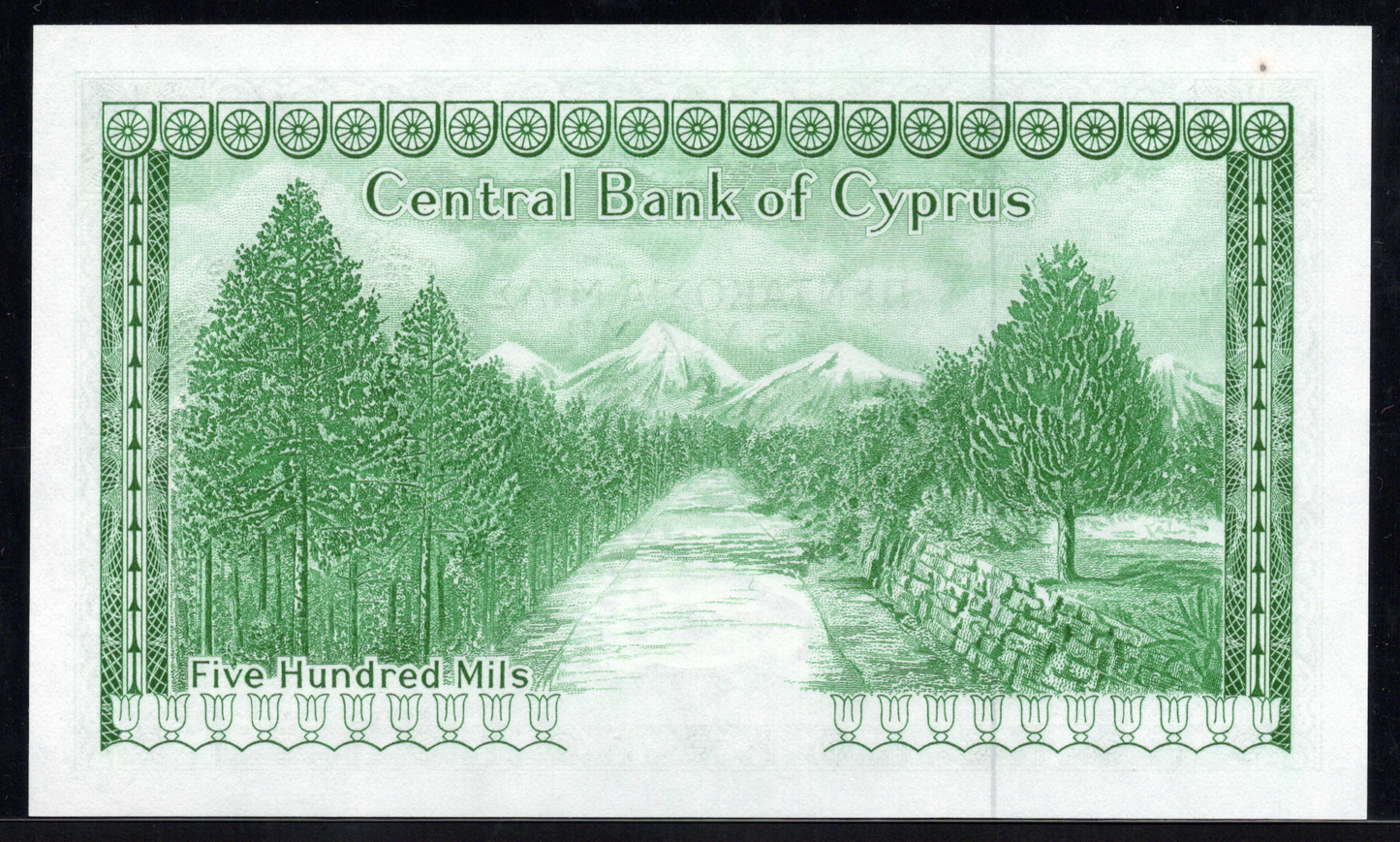 Cyprus P# 42b 1976 Central Bank of Cyprus 500 Mil
