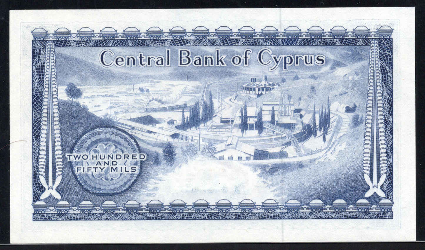 Cyprus P# 41c 1976 Central Bank of Cyprus 250 Mil