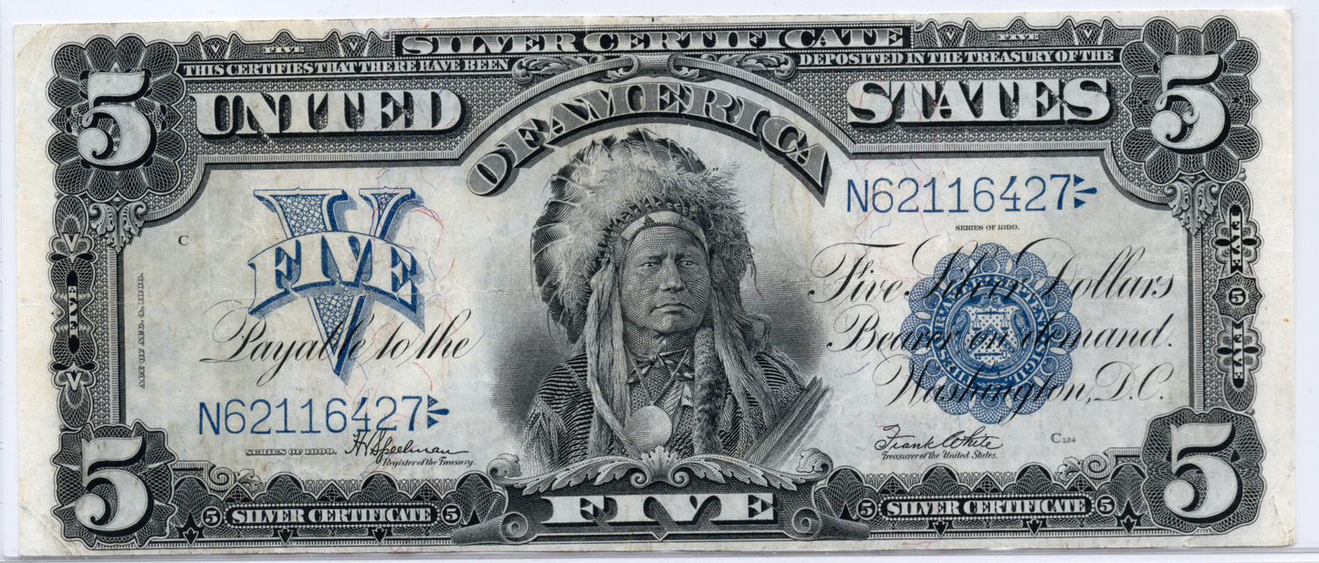 FR 281 1899 $5 Silver Certificate