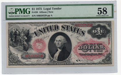 FR 20 1875 $1 Legal Tender