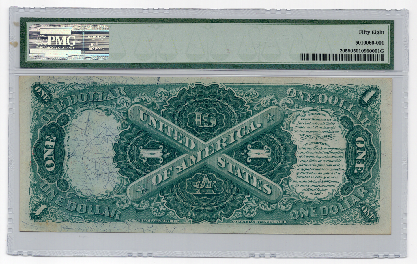 FR 20 1875 $1 Legal Tender