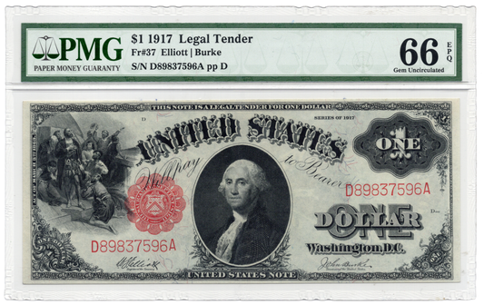 FR 37 1917 $1 Legal Tender