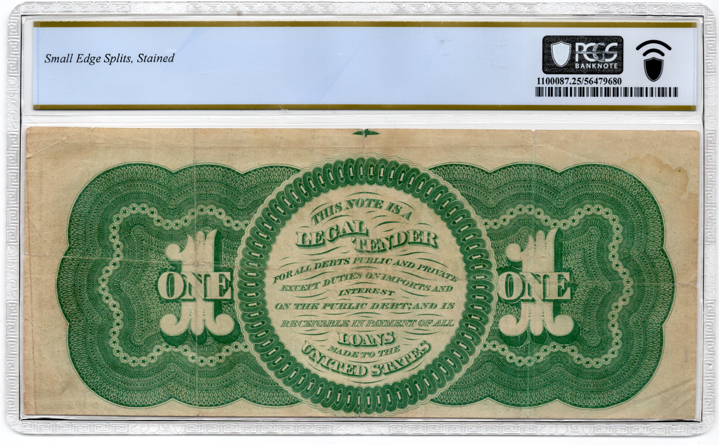 FR 16 1862 $1 Legal Tender NBNC Imprints