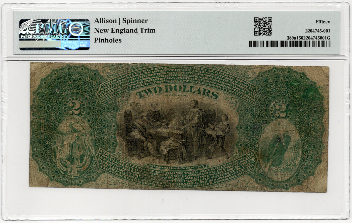 FR 389a $2 The Northampton NB of Northampton Massachusetts CH# 1018 LAZY DEUCE