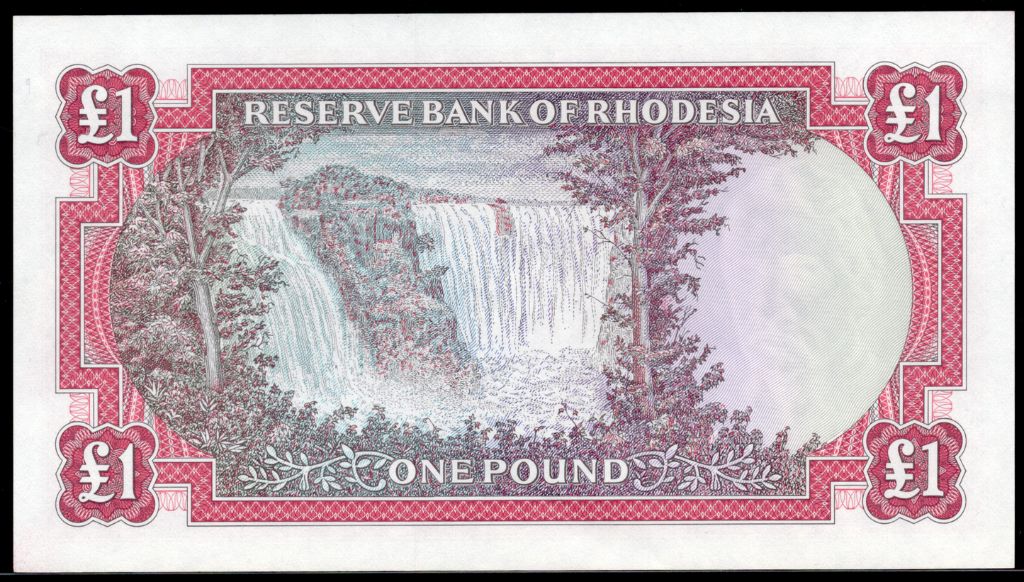 Rhodesia P# 28D 1968 Reserve Bank of Rhodesia 1 Pound