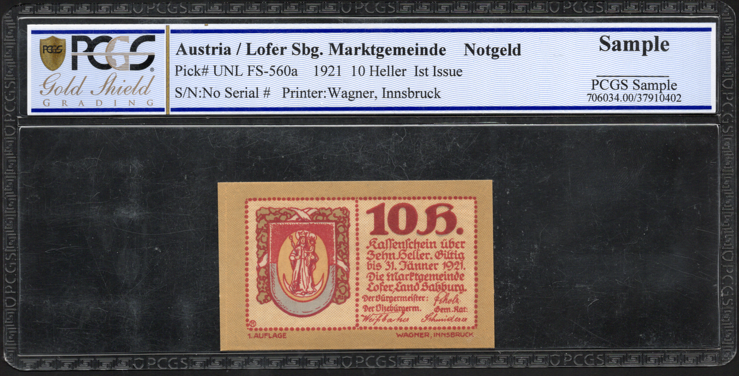 Austria P# 560a Lofer Sbg. Marktgemeinde 10 Heller