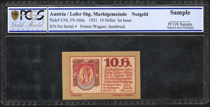 Austria P# 560a Lofer Sbg. Marktgemeinde 10 Heller