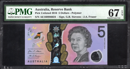 Australia P# 62a 2016 Reserve Bank $5
