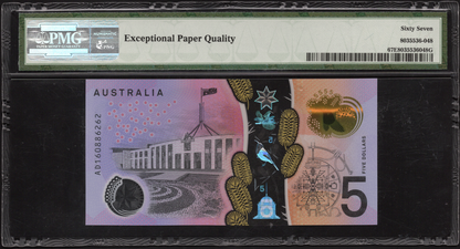Australia P# 62a 2016 Reserve Bank $5