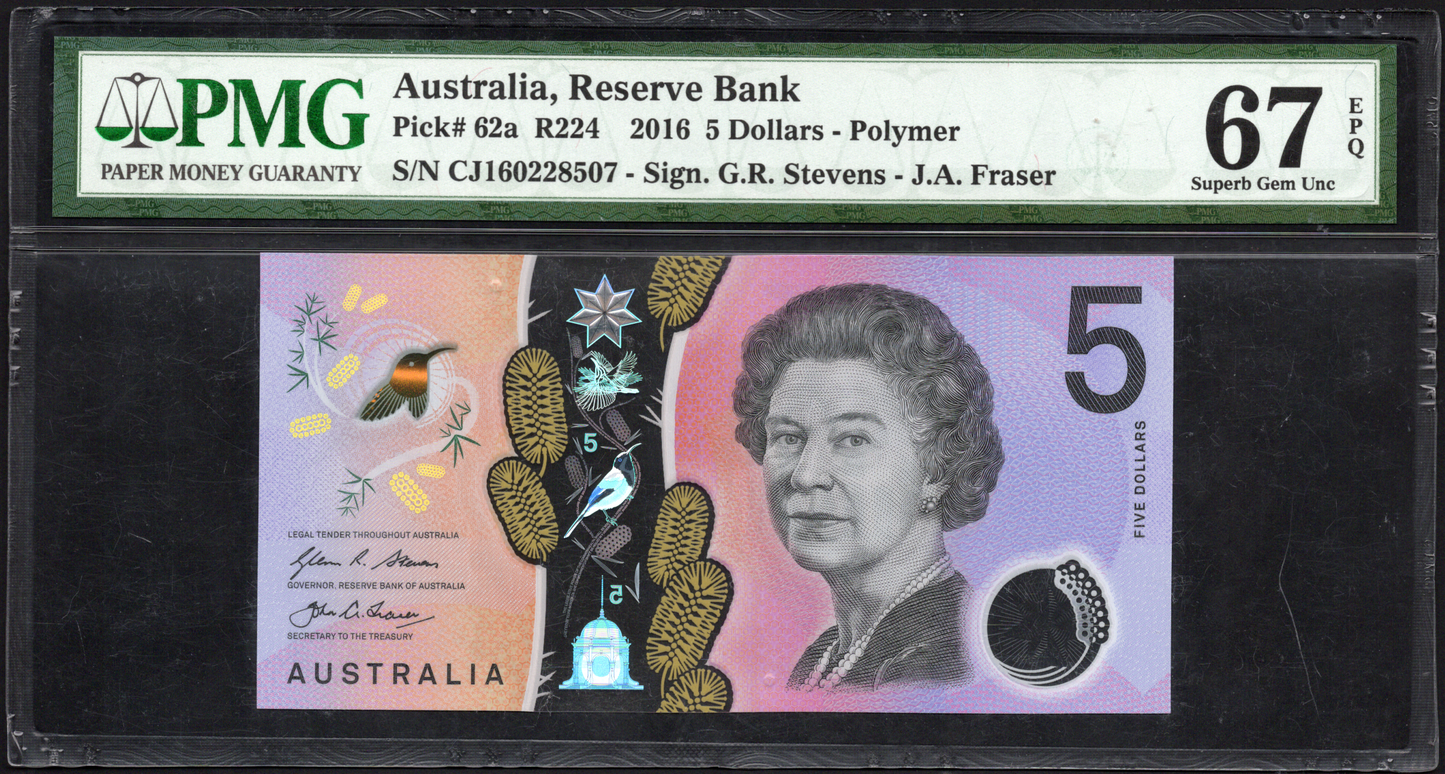 Australia P# 62a 2016 Reserve Bank $5