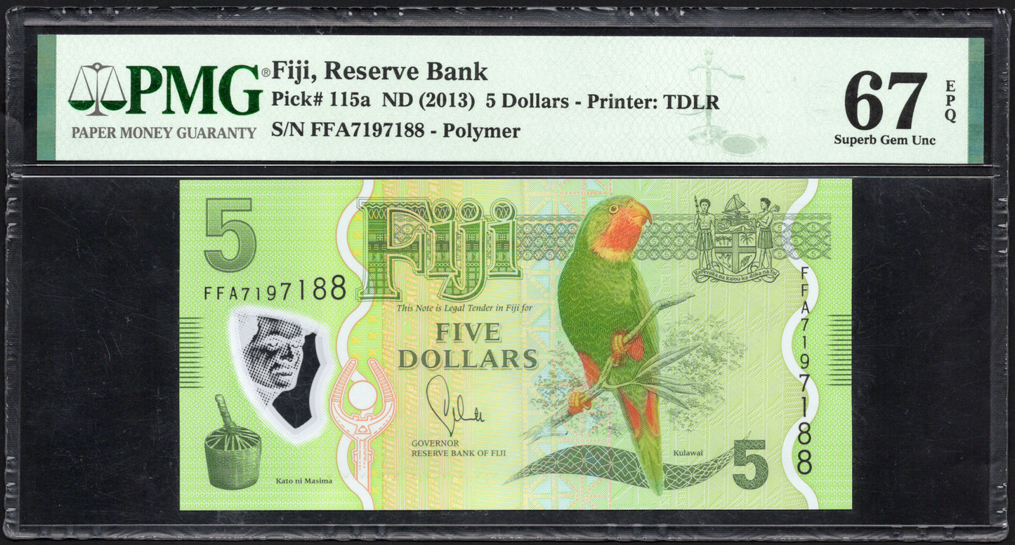 Fiji P# 115a ND (2013) Reserve Bank $5