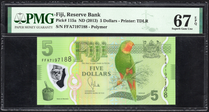 Fiji P# 115a ND (2013) Reserve Bank $5