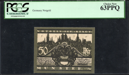 Germany Notgeld 1921 City of Munster 50 Pfennig