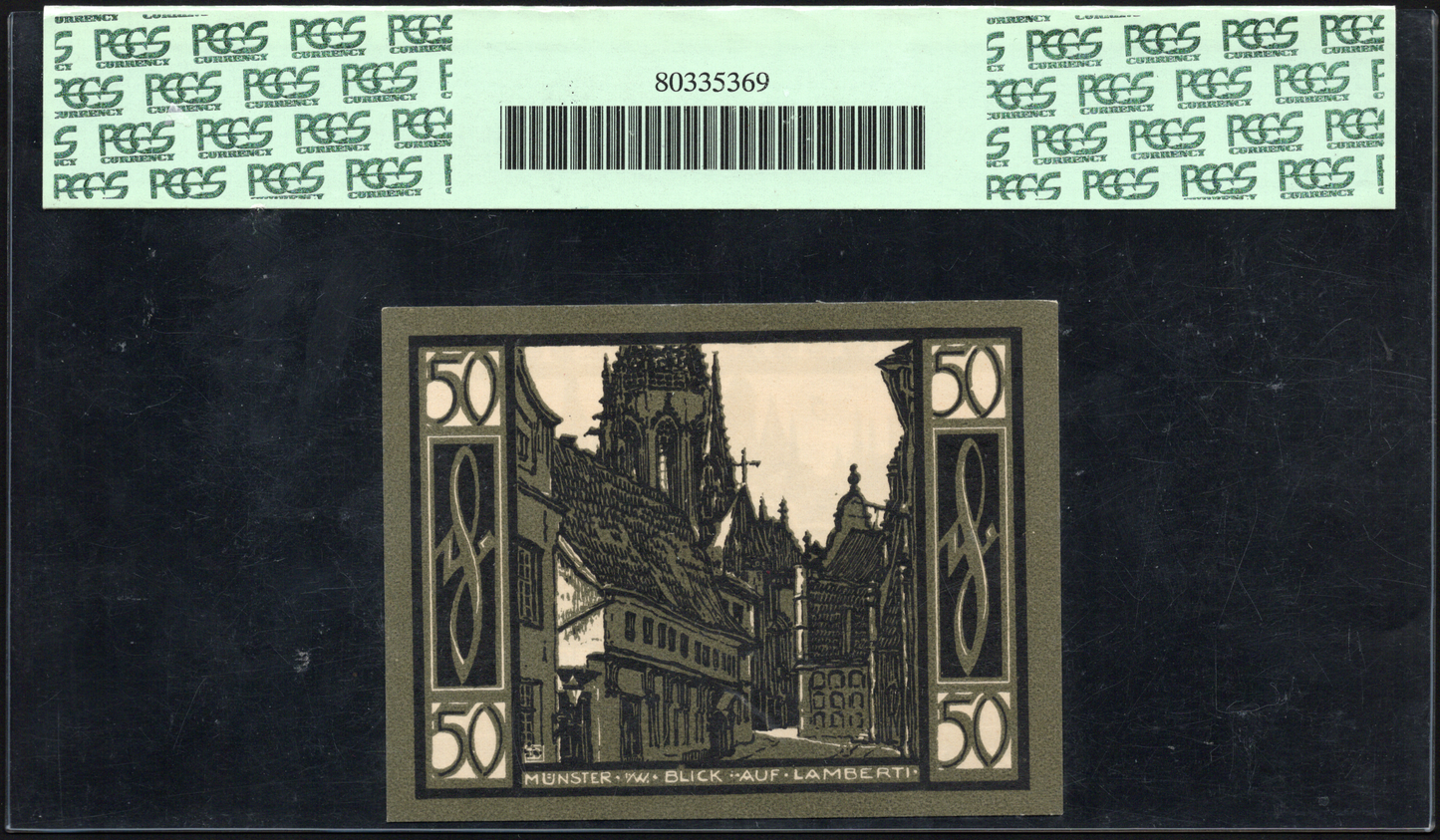 Germany Notgeld 1921 City of Munster 50 Pfennig