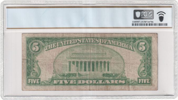 FR 1850-G 1929 $5 Federal Reserve Bank Note Chicago